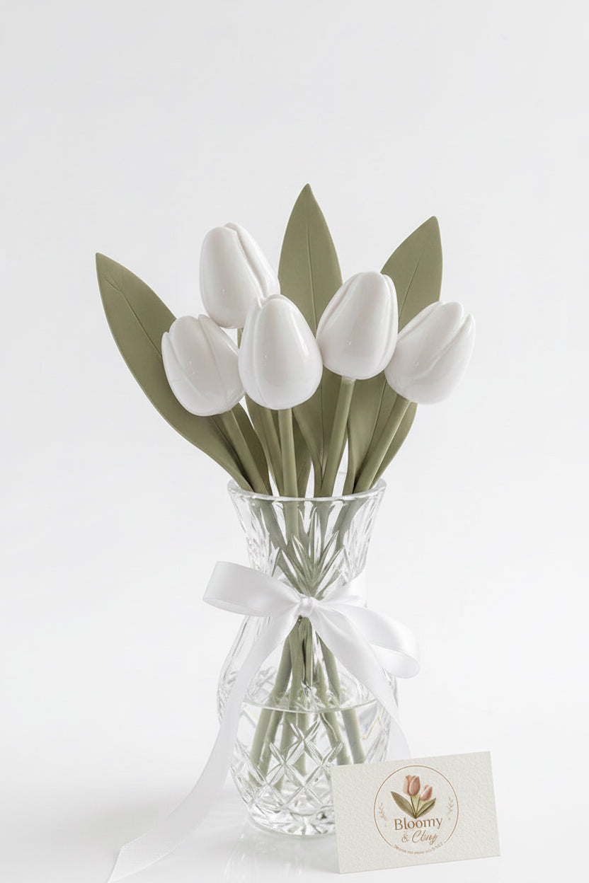 Bouquet de tulipes blanches
