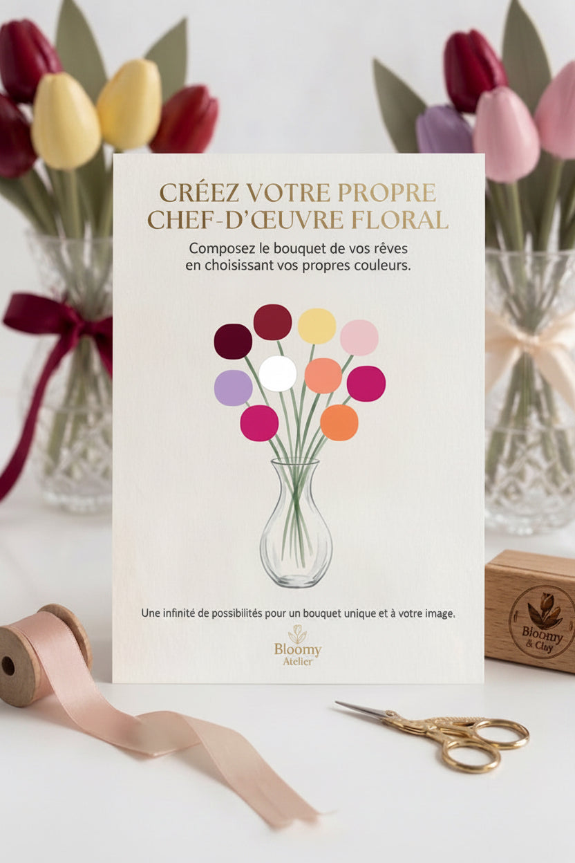 Personnalisez votre bouquet de 5 tulipes